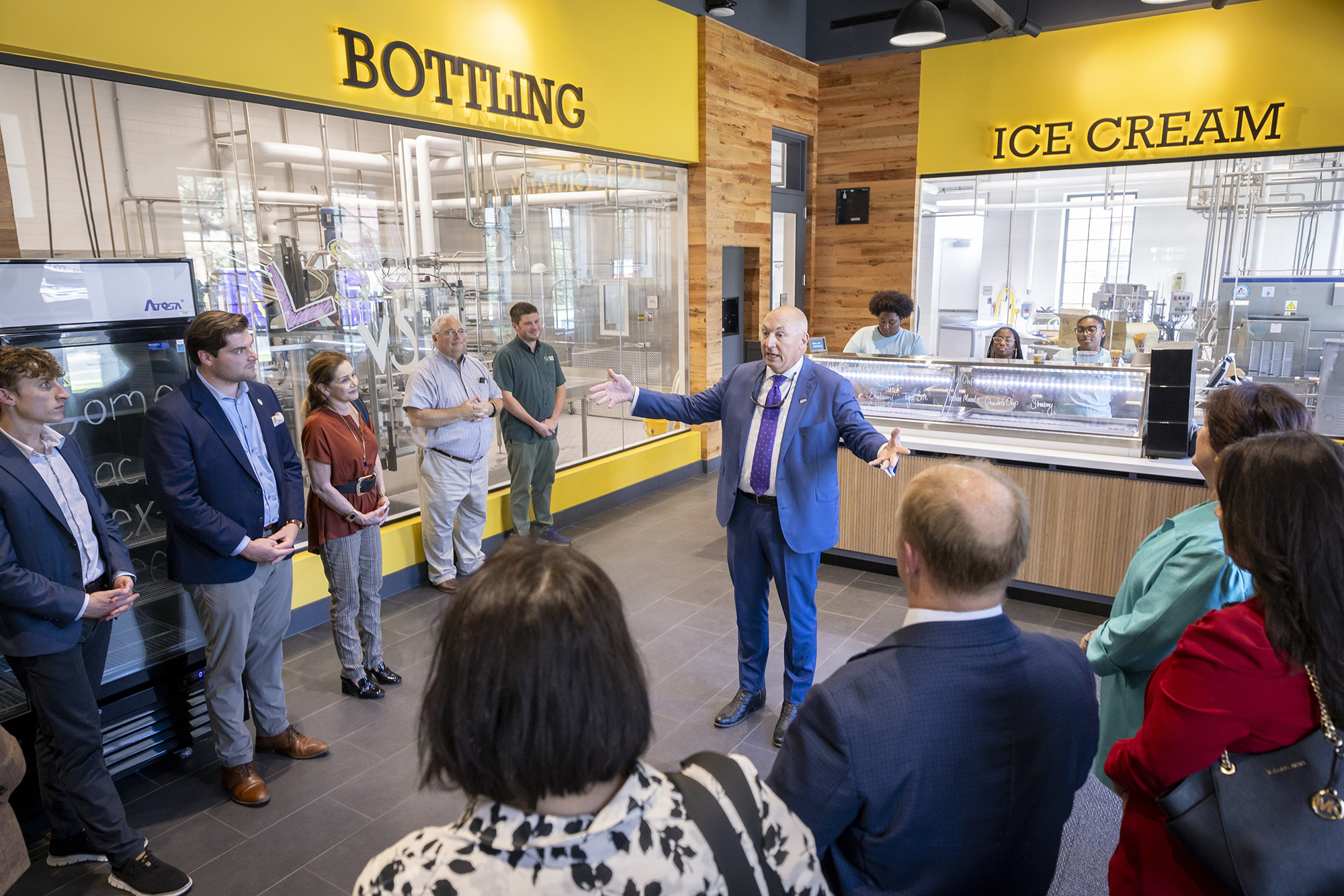 Tour stop at the LSU Dairy Store on campus