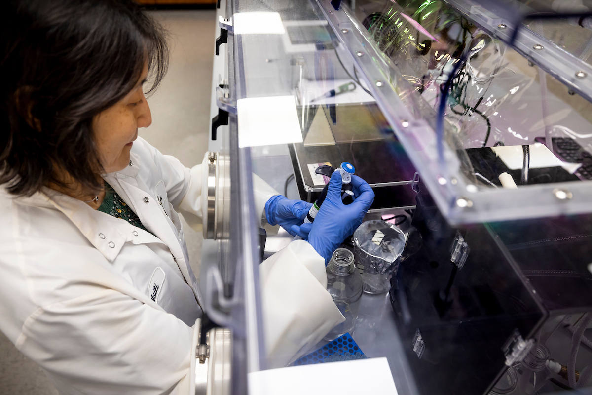 woman in lab