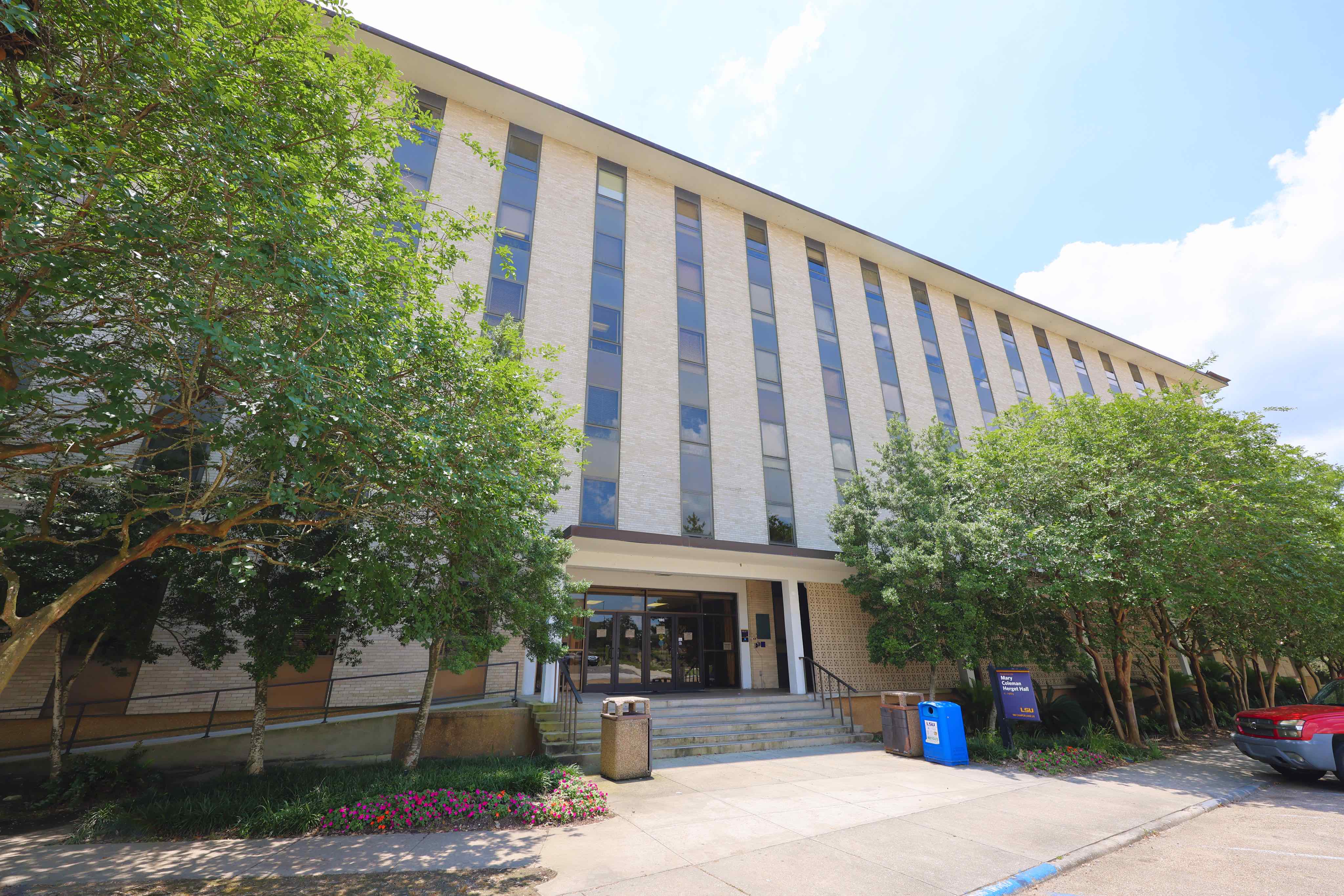exterior of herget hall