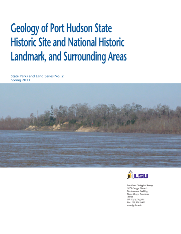 Geology of Port Hudson State Historic Site and National Historic Landmark, and Surrounding Areas.